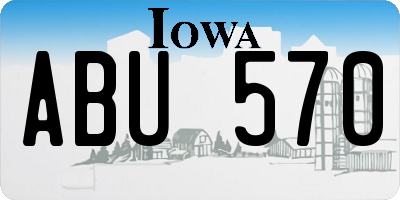 IA license plate ABU570