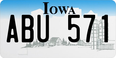 IA license plate ABU571