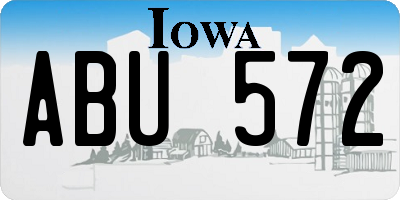 IA license plate ABU572