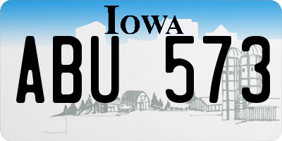 IA license plate ABU573