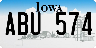 IA license plate ABU574