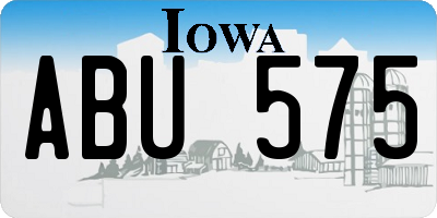 IA license plate ABU575