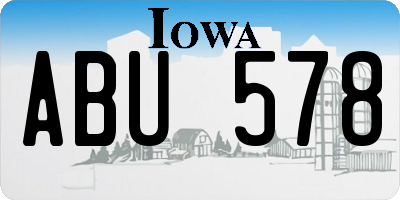 IA license plate ABU578