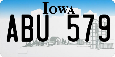 IA license plate ABU579