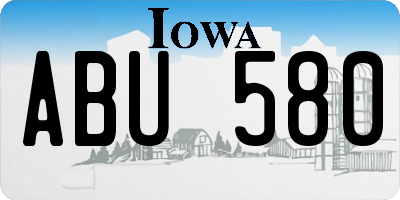 IA license plate ABU580