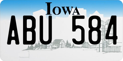 IA license plate ABU584