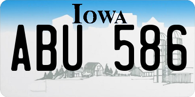 IA license plate ABU586