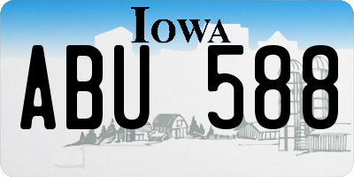 IA license plate ABU588