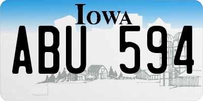 IA license plate ABU594
