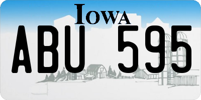 IA license plate ABU595