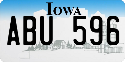 IA license plate ABU596