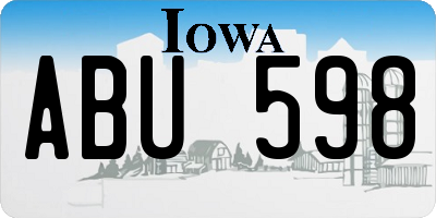 IA license plate ABU598