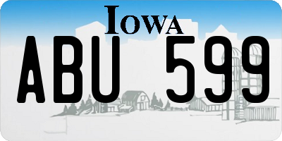 IA license plate ABU599