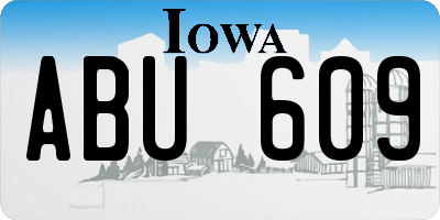 IA license plate ABU609