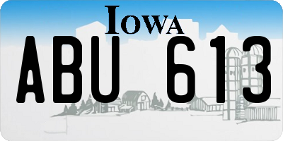 IA license plate ABU613