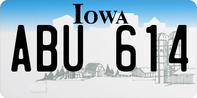 IA license plate ABU614