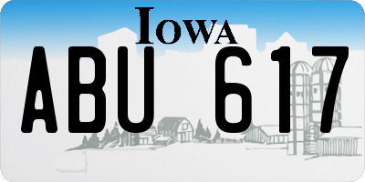 IA license plate ABU617