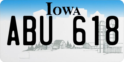 IA license plate ABU618