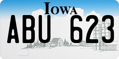 IA license plate ABU623