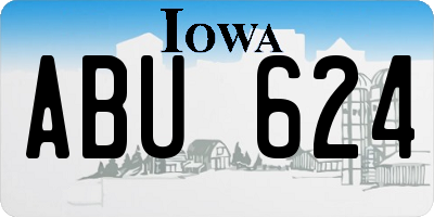 IA license plate ABU624