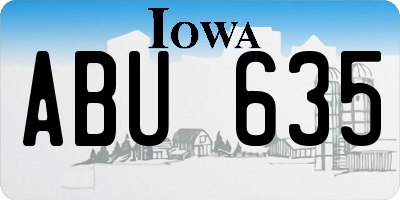 IA license plate ABU635