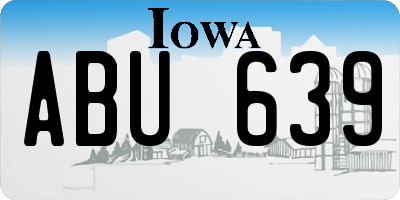 IA license plate ABU639