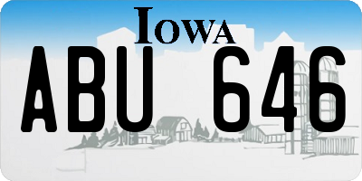 IA license plate ABU646