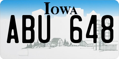 IA license plate ABU648