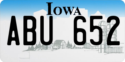 IA license plate ABU652