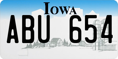 IA license plate ABU654