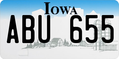 IA license plate ABU655