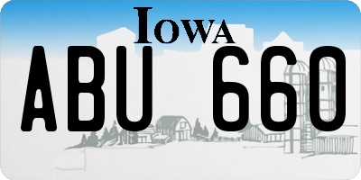IA license plate ABU660