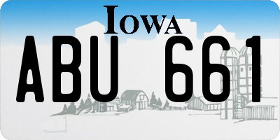 IA license plate ABU661