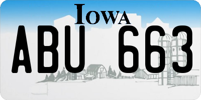 IA license plate ABU663