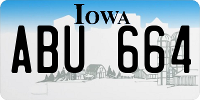 IA license plate ABU664