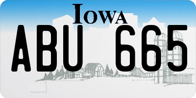 IA license plate ABU665