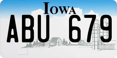 IA license plate ABU679