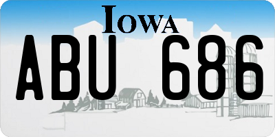 IA license plate ABU686