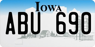 IA license plate ABU690
