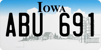 IA license plate ABU691