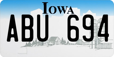 IA license plate ABU694