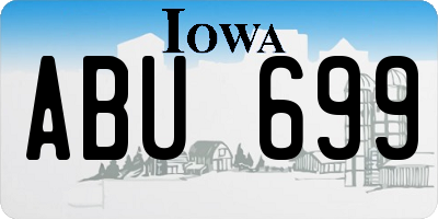 IA license plate ABU699
