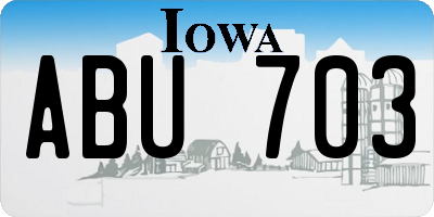 IA license plate ABU703