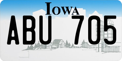IA license plate ABU705