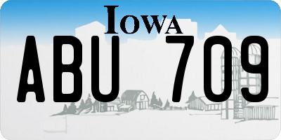 IA license plate ABU709