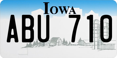 IA license plate ABU710
