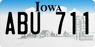 IA license plate ABU711