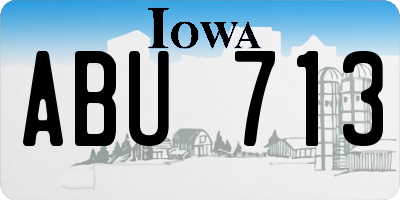 IA license plate ABU713