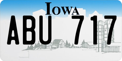 IA license plate ABU717
