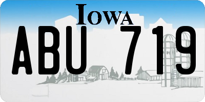 IA license plate ABU719